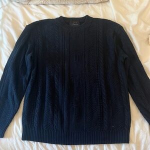 Navy blue knit sweater